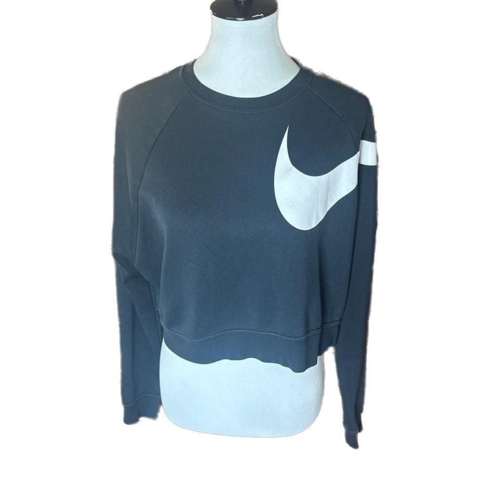 Nike Sportswear Essential Women's Big Swoosh Cropped Fleece Crew Sweatshirt, S